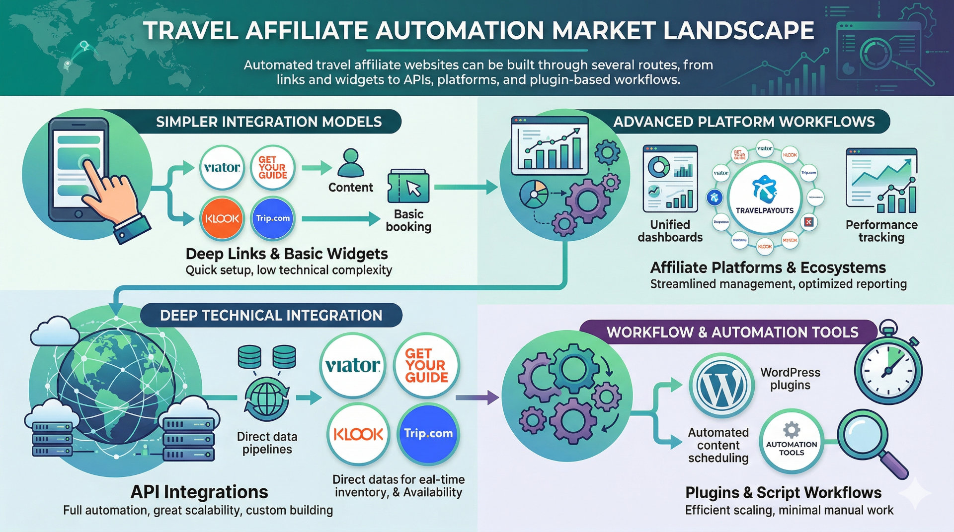 Market landscape of travel affiliate automation models and platforms